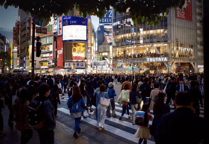 일본 거리의 사람들